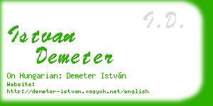 istvan demeter business card