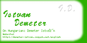 istvan demeter business card